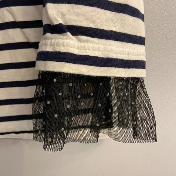 JCrew S Striped Shirt with Ruffle Sleeve - Picture 5 of 9